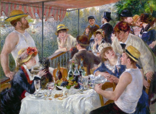 RENOIR: LUNCHEON, 1880-81.  'Luncheon of the Boating Party.' Oil on canvas by Pierre-Auguste Renoir, 1880-81.