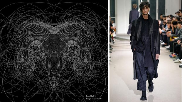 Yohji Yamamotoの新作に採用された波戸場承龍さんデザインのラムスカル。