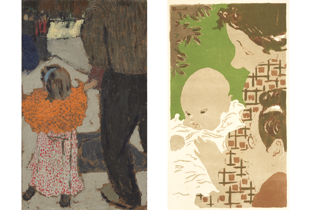 エドゥアール・ヴュイヤール《赤いスカーフの子ども》、ピエール・ボナール《家族の情景》