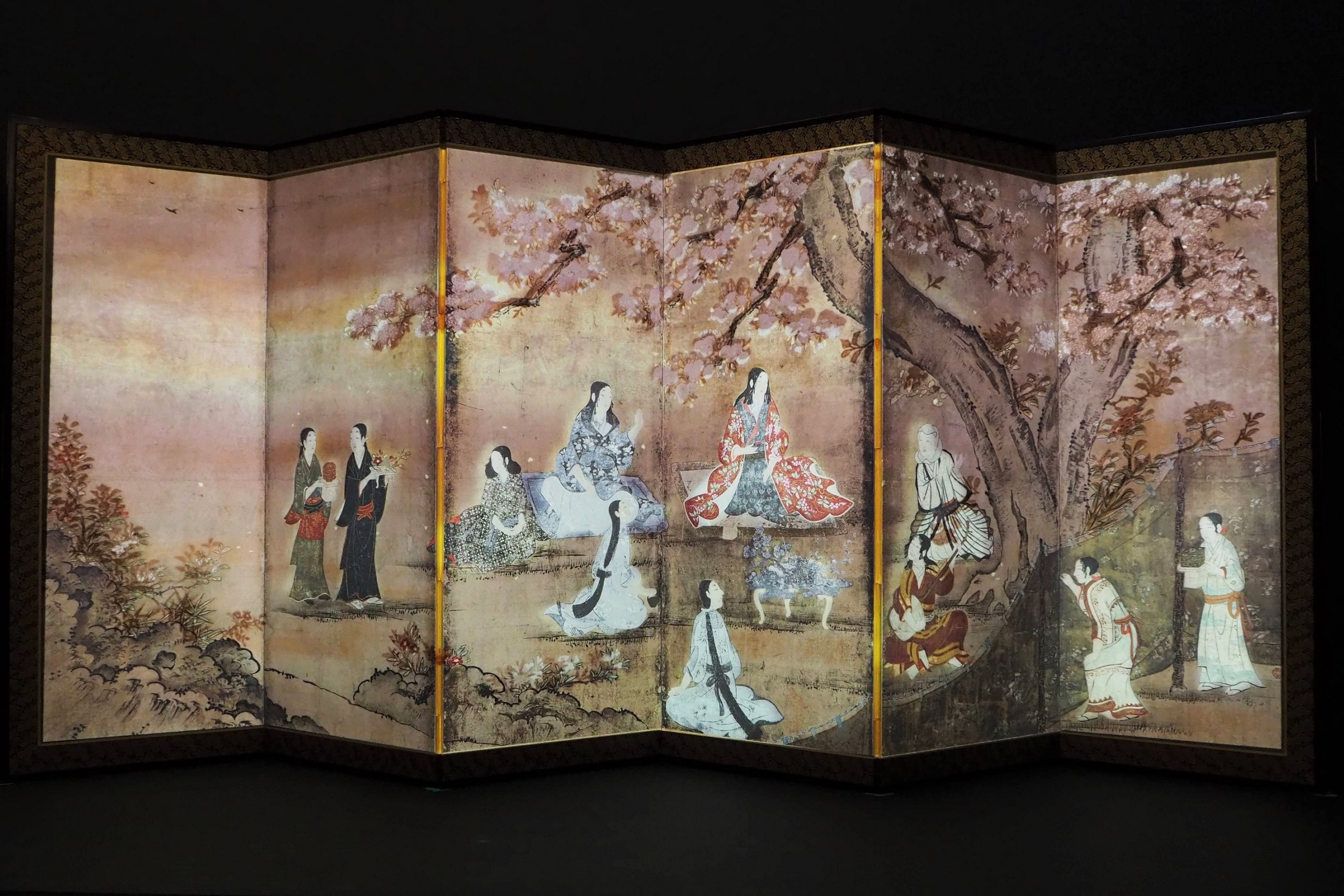 狩野長信「花下遊楽図屛風」を解説！ 戦国時代のピクニック画の最高峰 