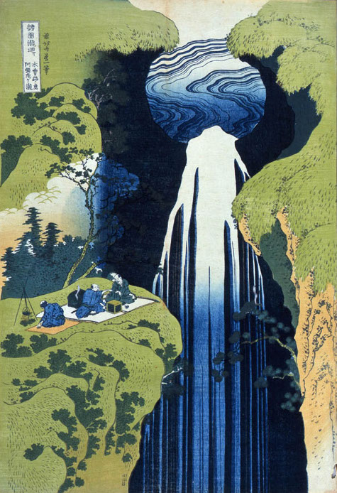 waterfall hokusai