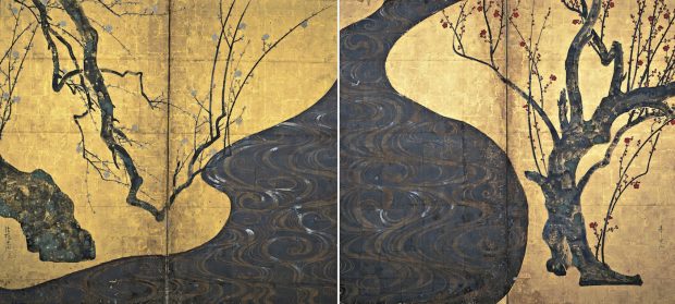 The Power of Design in Japanese Rimpa Folding Screens